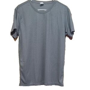 Waffle T Shirt‎ Short Sleeve Solid Charcoal Gray Tee Fashion Men Sport Crew Neck